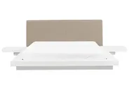Letto Bouclé ZEN 160 x 200 cm Bianco_1080226