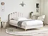 Bed Velvet SAUVIAN 120 x 200 cm (EU Small Double) Off-White