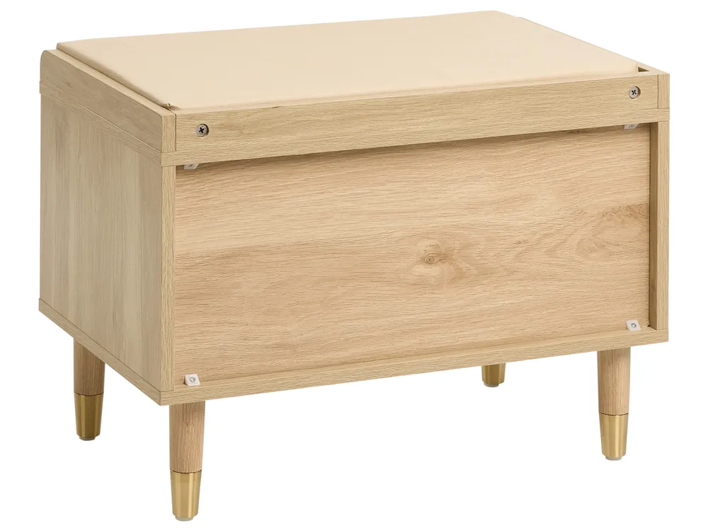 Shoe Bench FORSTER Light Brown - Beliani.ro