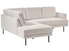 Right Hand 4 Seater Fabric Corner Sofa Beige BREDA_885898