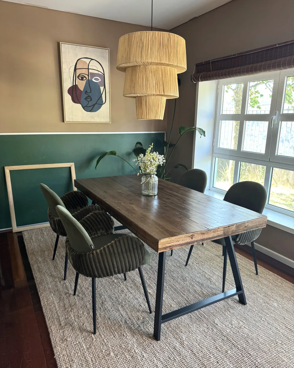 Dining Table WARTON Dark Brown 180 cm 90 cm Pine Wood_1008919