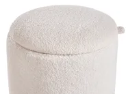 Set of 2 Storage Pouffes BEREA Boucle Off-White_971860