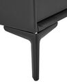 2 Drawer Faux Leather Bedside Table Black SEZANNE_795391