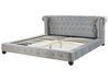 Sametová vodní postel 180 x 200 cm šedá CAVAILLON_847023
