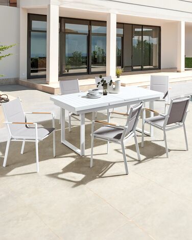 Set of 6 Garden Chairs Grey BUSSETO