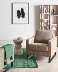 Poltrona VIND Velluto a coste Beige_965592
