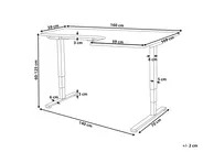 Electric Adjustable Corner Desk DESTINES 160 cm 109 cm Black/ White Right Hand_927740