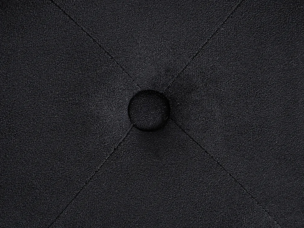 Pouf mit Stauraum LORETTO Samtstoff Schwarz_1186089