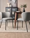 Set of 2 Boucle Dining Chairs Grey MINA_884667