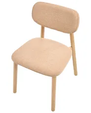 Set of 2 Dining Chairs MILLS Boucle Light Brown/ Beige_1065940