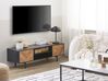 Mueble TV de madera clara/negro 140 x 40 cm SALINA_820746