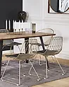 Conjunto de 2 sillas de comedor HARLAN Metal Dorado