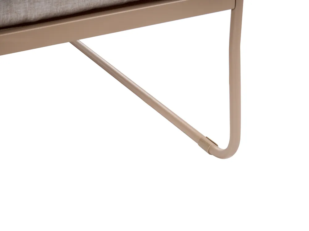 Garden Lounge Set with Table 4 Seater ACCEGLIO Metal Beige_1090968