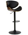 Faux Leather Swivel Bar Stool Black ROTTERDAM II_827969