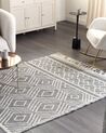 Tapis en laine noir et blanc 160 x 230 cm SAVUCA_856510