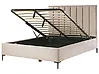 Ottoman Bed SEZANNE Velvet Taupe 160 x 200 cm (EU King Size)