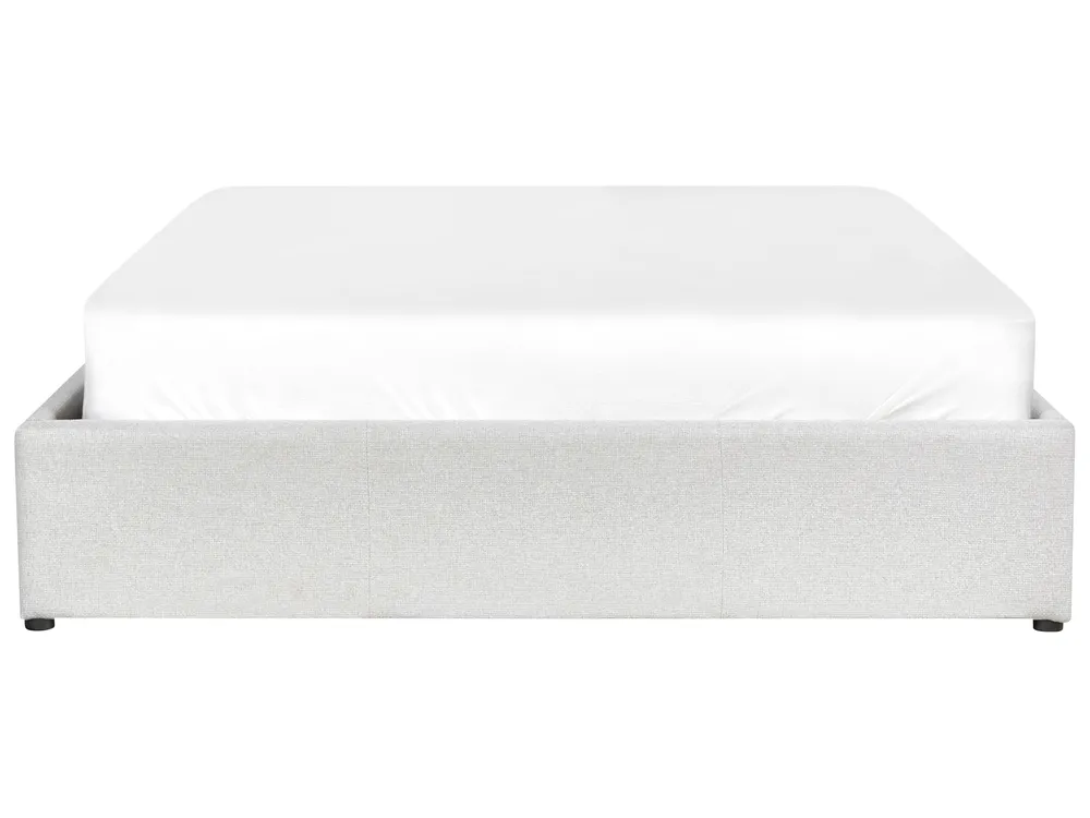 Letto con ottomano senza testata DINAN Tessuto Grigio chiaro 140 x 200 cm_903722
