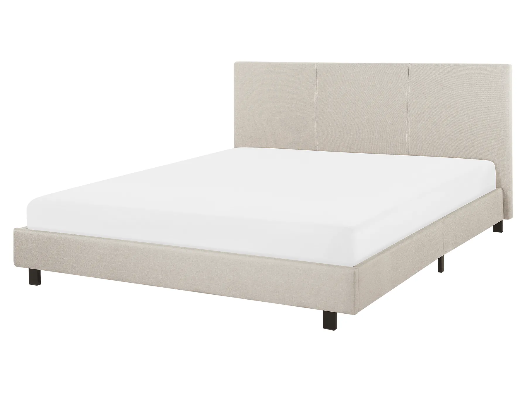 Bed Fabric ALBI 160 x 200 cm (EU King Size) Beige_727885