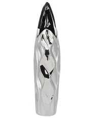 Wazon dekoracyjny HALUZA 35 cm Kamionka Srebrny_733870