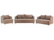 Set da salotto 6 posti RATTVIK Ciniglia Marrone_1066430