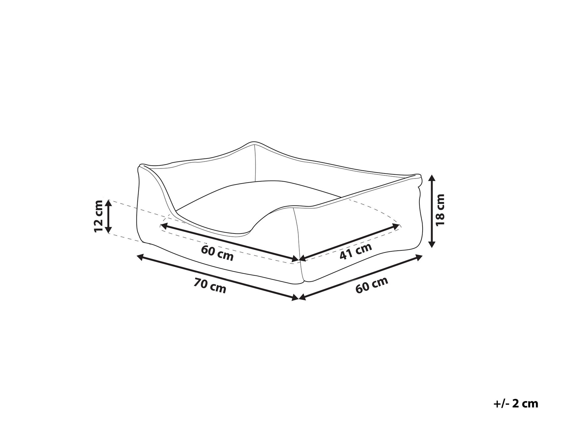 Velvet Pet Bed 70 x 60 cm Blue IZMIR_826635 Velvet Pet Bed 70 x 60 cm Blue IZMIR_826635