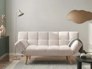 Sofa Bed 2 Seater INGARO Boucle Off-White_1067980