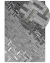 Kožený koberec 140 x 200 cm šedý DARA_782426