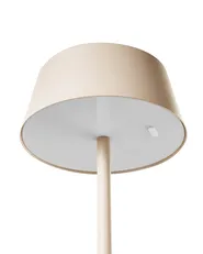 Wireless LED Table Lamp GUDER with Dimmer Metal Beige_1042263