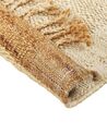 Teppich Jute sandbeige 160 x 230 cm geometrisches Muster Kurzflor DEDEMLI_847576