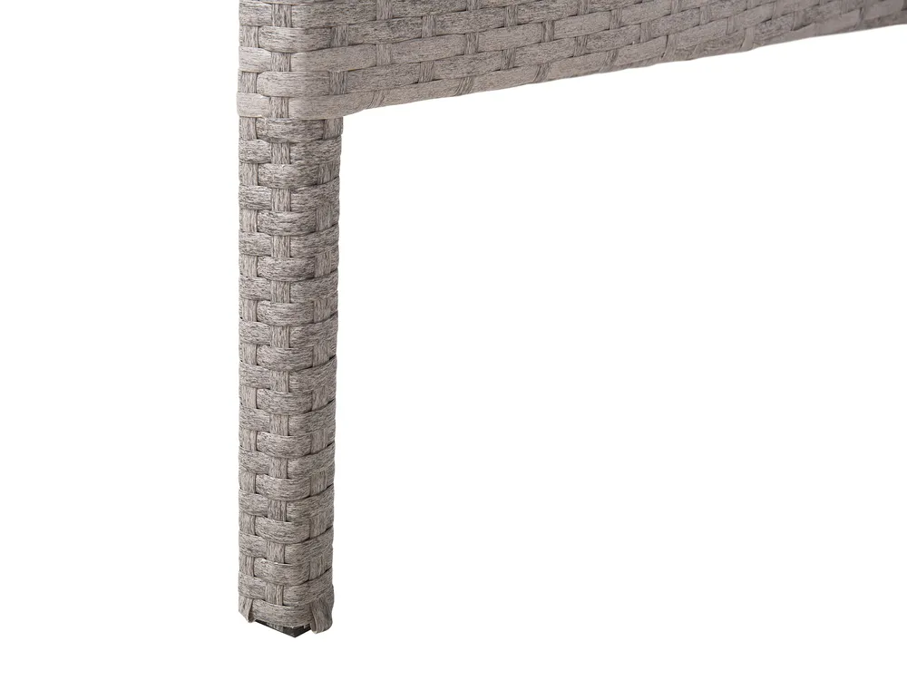Stół ogrodowy VITERBO 145 cm 80 cm Szkło Jasnoszary_862753