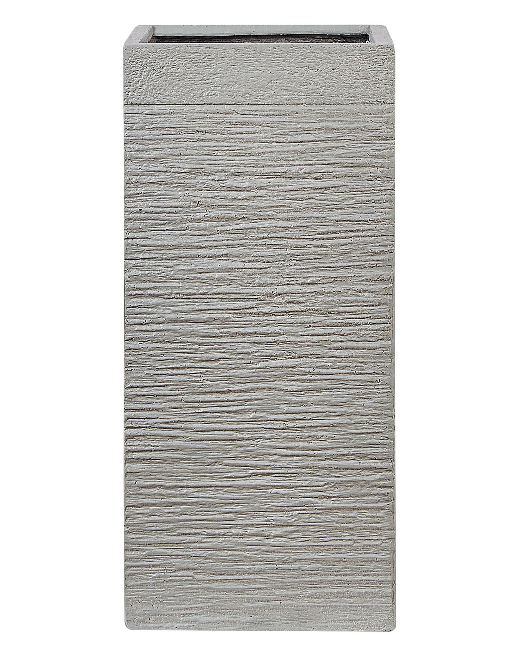 Cache-pot en fibre d'argile gris clair 33 x 33 x 70 cm DION_896516