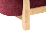 Set da salotto 5 posti ALNOR Ciniglia Bordeaux_1019127