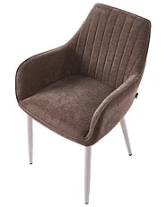 Set of 2 Dining Chairs WELLSTON Fabric Brown_1156667