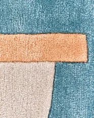 Rug AYUJ Beige/ Blue 160 x 230 cm Viscose_1059491