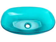 Lavabo da appoggio MOENGO 54 x 36 cm Superficie solida Turchese_891742