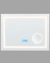 LED Wall Mirror with Bluetooth Speaker 60 x 80 cm Silver THAIX_932210