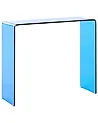 Console Table KENDALL Tempered Glass Blue