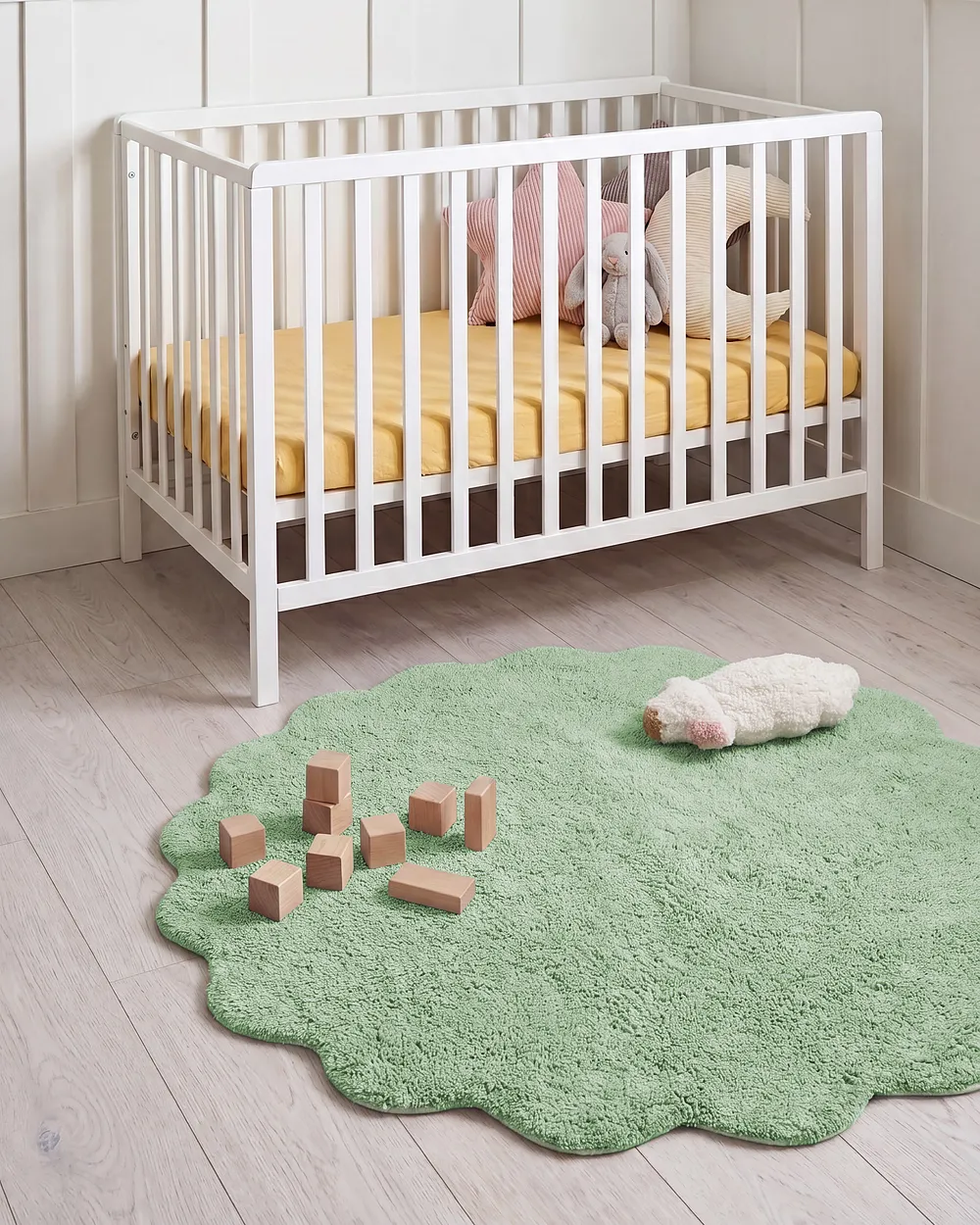 Tappeto per bambini ANEGUNDI  Verde ø 120 cm Cotone con cuscino_1135029