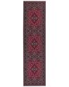 Teppich rot orientalisches Muster 80 x 300 cm Kurzflor VADKADAM_831425