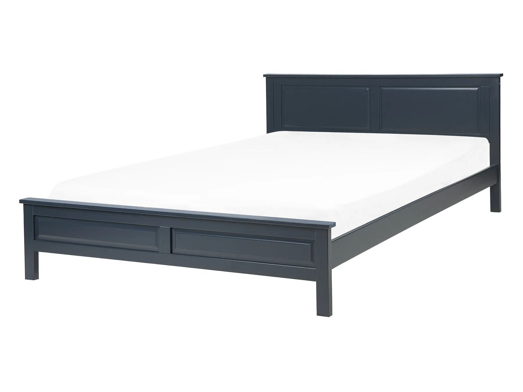 Bett mit Lattenrost Kiefernholz OLIVET 140 x 200 cm Dunkelblau_734503