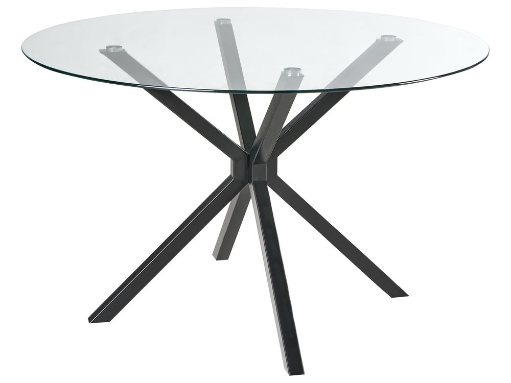 Tavolo da pranzo MESTON Nero 120 cm 120 cm Vetro temperato