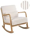 Rocking Chair SORSELE Corduroy White
