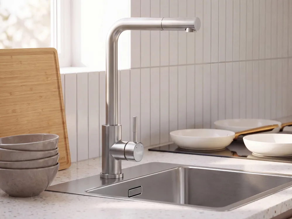 Kitchen Pull Out Tap LIAVIUCO Silver_1098767