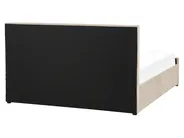 Ottoman Bed ROCHEFORT Velvet Beige 160 x 200 cm (EU King Size)_857292