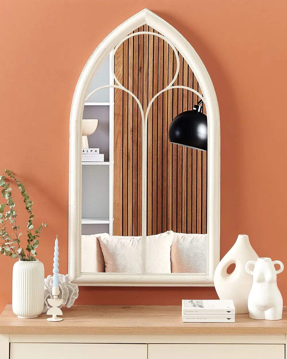 Miroir TRELLY 62 cm 113 cm Métal Blanc_1155004