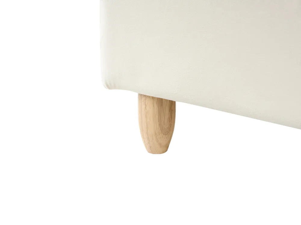 Kids Bed Rabbit Velvet LALLIAS 90 x 200 cm (EU Single) Beige_1044353