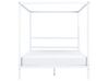 Kovová posteľ s baldachýnom 160 x 200 cm biela LESTARDS_863428