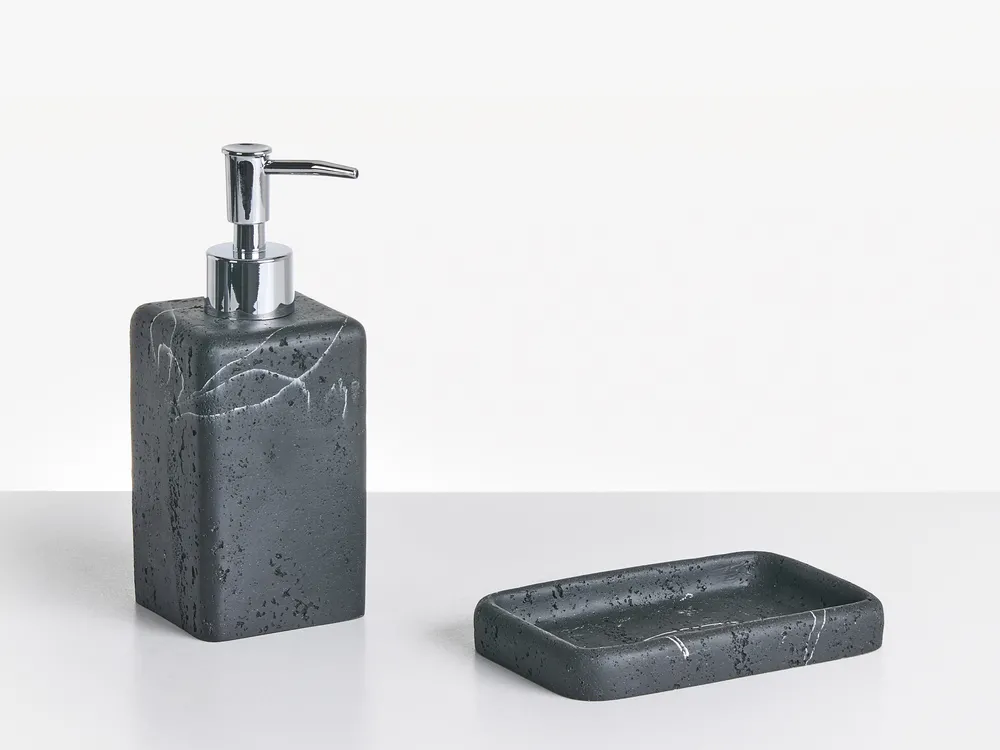 Set Di 3 Accessori Per Bagno Colorama – Colore Nero
