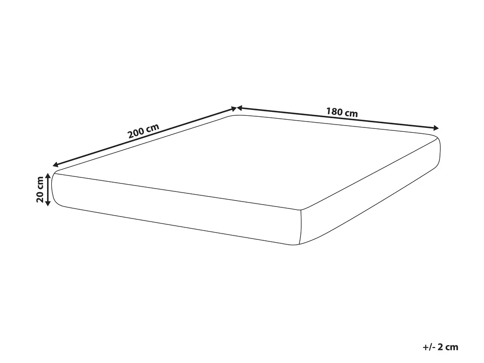 Materac kieszeniowy z pianką termoelastyczną SILENT HYBRID 7 PLUS H2/3 średnio twardy 180 x 200 cm_916610