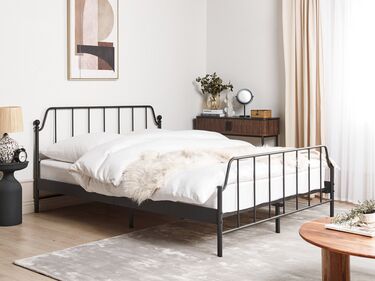 Metal EU King Size Bed Black MAURESSAC